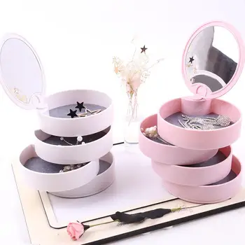Nordic Mirror Jewelry Storage Box Small Objects Storage Container Multi-layer Rotating Storage Case for Bedside Tables Dressing
Nordic Mirror Jewelry Storage Box Small Objects Storage Container Multi-layer Rotating Storage Case for Bedside Tables Dressing