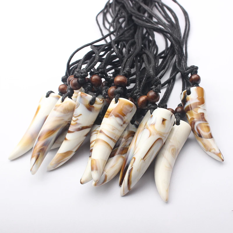 12pcs Fashion Resin Imitation Yak Bone Wolf Tooth Pendant Necklace Amulet Tooth Jewelry Adjustable Rope Gifts For Man Women
12pcs Fashion Resin Imitation Yak Bone Wolf Tooth Pendant Necklace Amulet Tooth Jewelry Adjustable Rope Gifts For Man Women