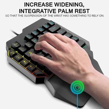 New Fast Operation One-Handed Mechanical Gaming Keyboard 39 Keys Switch LED Backlight Mini Keypad For Mobile Game
New Fast Operation One-Handed Mechanical Gaming Keyboard 39 Keys Switch LED Backlight Mini Keypad For Mobile Game