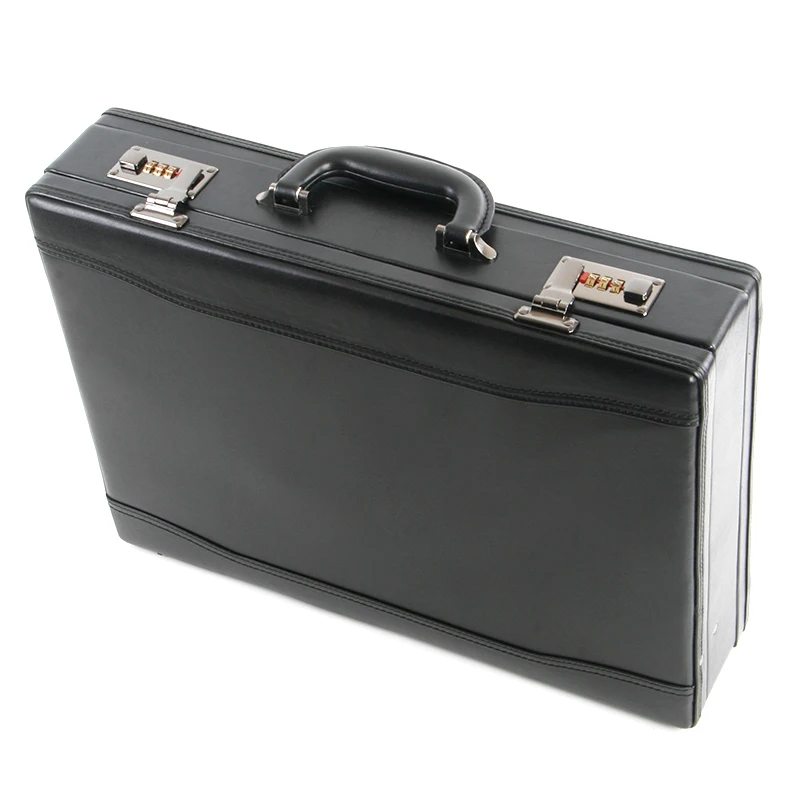 

Men's vintage black Toolbox briefcase Luggage lawyer business password box Toolbox Prop box file box computer box Suitcases