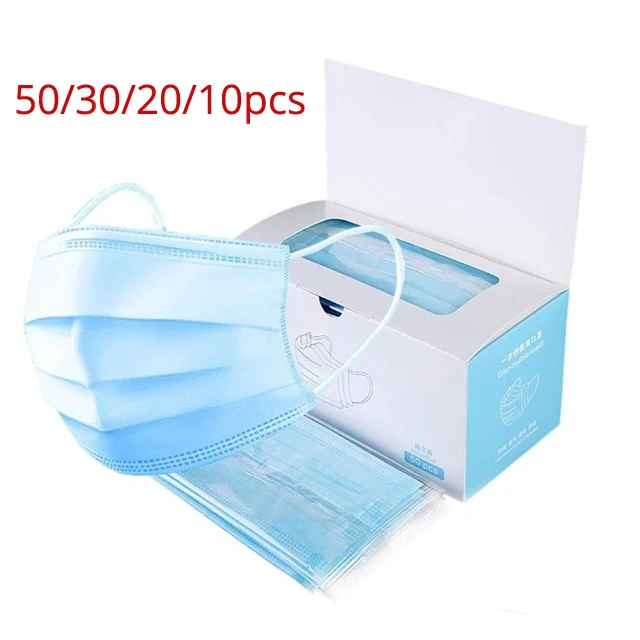 10/20/50pcs Dustproof Disposable Masks Anti-Dust Non Woven Face Mouth Mask 3 Layers Earloop Facial Protective Cover
10/20/50pcs Dustproof Disposable Masks Anti-Dust Non Woven Face Mouth Mask 3 Layers Earloop Facial Protective Cover