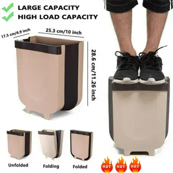 Creative Plastic Wall Mounted Folding Waste Bin for Kitchen Cabinet Hanging Foldable Trash Cans Compactor Container Box
Creative Plastic Wall Mounted Folding Waste Bin for Kitchen Cabinet Hanging Foldable Trash Cans Compactor Container Box