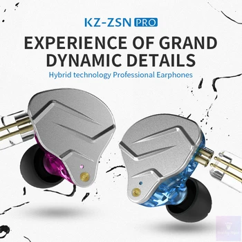 KZ ZSN PRO IEM Headphone 1BA+1DD Hybrid HiFi Earbuds Metal In-Ear Earphones Chi-Fi 24Ohm w/ 3.5mm Plug 2 PIN Detachable Cable
KZ ZSN PRO IEM Headphone 1BA+1DD Hybrid HiFi Earbuds Metal In-Ear Earphones Chi-Fi 24Ohm w/ 3.5mm Plug 2 PIN Detachable Cable