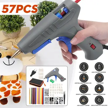 57pcs Hot melt Glue Guns 30W Stencil Set DIY Wood Soldering Carft Pyrography Kit Electric Heat Temperature Tool EU/US Plug
57pcs Hot melt Glue Guns 30W Stencil Set DIY Wood Soldering Carft Pyrography Kit Electric Heat Temperature Tool EU/US Plug