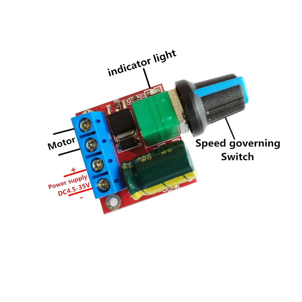 5A 90W PWM 12V DC Motor Speed Controller Module DC-DC 4.5V-35V Adjustable Speed Regulator Control Governor Switch 24V
5A 90W PWM 12V DC Motor Speed Controller Module DC-DC 4.5V-35V Adjustable Speed Regulator Control Governor Switch 24V