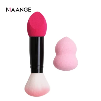 MAANGE 1pc Professional blusher brush 2 heads Nylon Make up Brushes Two Head Metal Cosmetic Tools with Sponge for Makeup Tools 
MAANGE 1pc Professional blusher brush 2 heads Nylon Make up Brushes Two Head Metal Cosmetic Tools with Sponge for Makeup Tools