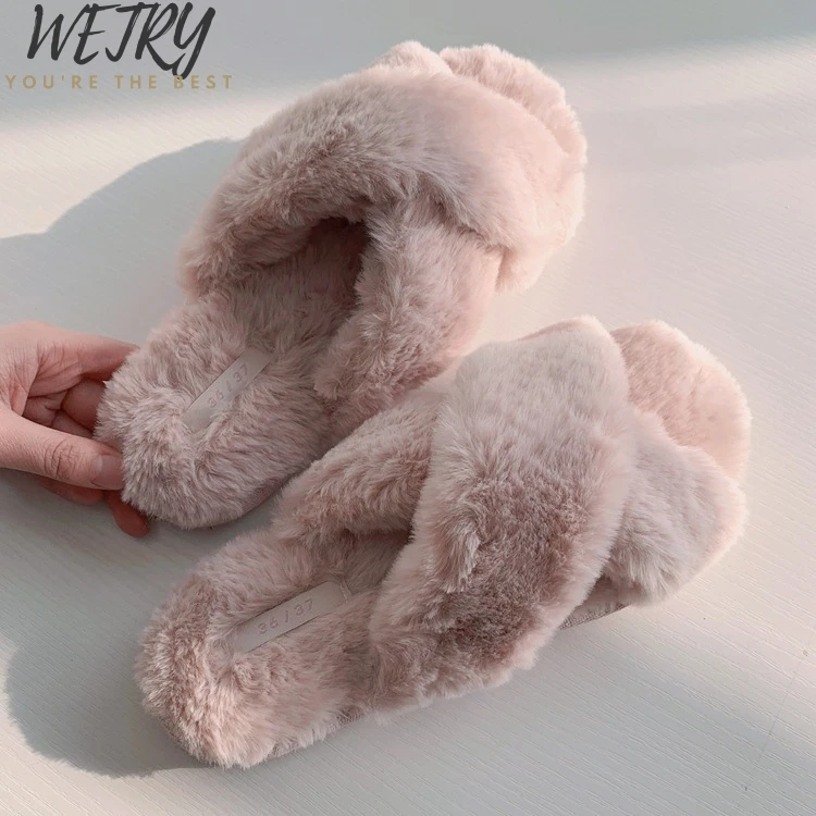 2019 Winter Fashion Women Home Slippers Faux Fur Warm Shoes Woman Slip on Flats Female Fur Flip Flops Pink Plus Size 36-41
2019 Winter Fashion Women Home Slippers Faux Fur Warm Shoes Woman Slip on Flats Female Fur Flip Flops Pink Plus Size 36-41