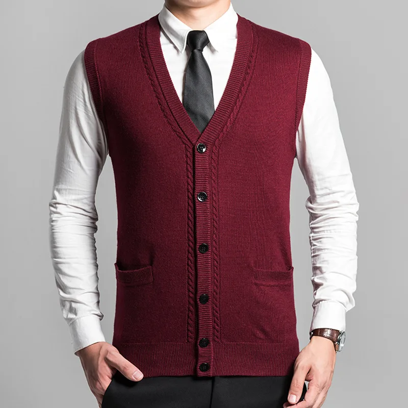 Spring And Autumn Middle Aged And Elderly People Vest Men's V-neck Cardigan Knitted Sweater Waistcoat Old Man Waistcoat Daddy Cl
Spring And Autumn Middle Aged And Elderly People Vest Men's V-neck Cardigan Knitted Sweater Waistcoat Old Man Waistcoat Daddy Cl