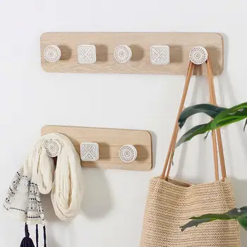 3/4/5 Hooks Nordic Style Wall Mounted Wood Coat Bag Hanger Storage Rack Home Decor
3/4/5 Hooks Nordic Style Wall Mounted Wood Coat Bag Hanger Storage Rack Home Decor