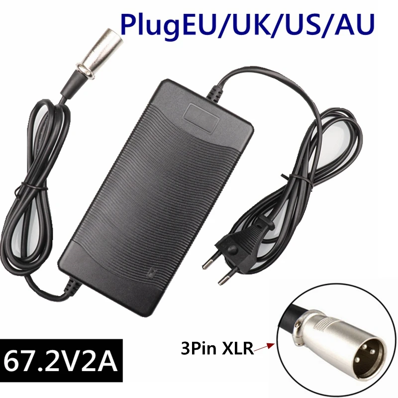 67.2V2A charger 67.2V 2A electric bike lithium battery charger for 60V lithium battery pack XLR plug 67.2V2A charger
67.2V2A charger 67.2V 2A electric bike lithium battery charger for 60V lithium battery pack XLR plug 67.2V2A charger