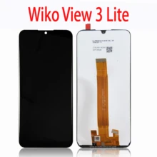 Écran tactile LCD pour Wiko View 3 Lite, haute qualité, couleur noire, avec bande et outil, ORIGINAL=