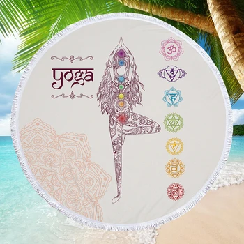 Religion Pattern Home Outdoor Yoga Blanket 150cm Microfiber Round Beach Towel Women Men Swimming Bath Towel 
Religion Pattern Home Outdoor Yoga Blanket 150cm Microfiber Round Beach Towel Women Men Swimming Bath Towel