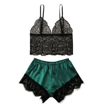 Womens Pajamas Sleepwear Sexy Lace Lingerie Summer Thin Pyjamas Women Set Sexy V-neck Backless Pijamas Female
Womens Pajamas Sleepwear Sexy Lace Lingerie Summer Thin Pyjamas Women Set Sexy V-neck Backless Pijamas Female