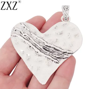ZXZ 2pcs Large Hammered Heart Shape Charms Pendants for Necklace Jewelry Making Findings 82x64mm 
ZXZ 2pcs Large Hammered Heart Shape Charms Pendants for Necklace Jewelry Making Findings 82x64mm