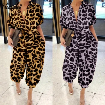 Women Sexy Lapel Long Sleeve Overalls Singel Brasted Leopard Print Jumpsuit Elegant Camouflage Print One Piece Rompers
Women Sexy Lapel Long Sleeve Overalls Singel Brasted Leopard Print Jumpsuit Elegant Camouflage Print One Piece Rompers
