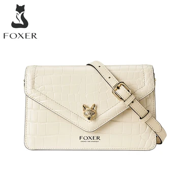 FOXER Mini Women's Shoulder Bag Alligator Fashion Flap Messenger Bag Ladies Split Leather Luxury Blue Crossbody Bag High Quality
FOXER Mini Women's Shoulder Bag Alligator Fashion Flap Messenger Bag Ladies Split Leather Luxury Blue Crossbody Bag High Quality