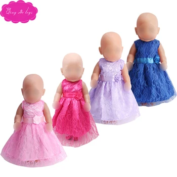 43 cm baby dolls dress newborn Princess Rose lace evening gown Baby toys fit American 18 inch Girls doll f130
43 cm baby dolls dress newborn Princess Rose lace evening gown Baby toys fit American 18 inch Girls doll f130