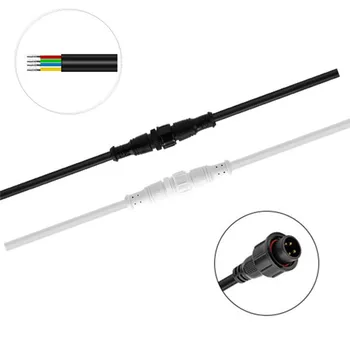 CLAITE 4 Pin 4A 20AWG White Black Waterproof Female And Male Connector Cable Wire for RGB LED Strip Light
CLAITE 4 Pin 4A 20AWG White Black Waterproof Female And Male Connector Cable Wire for RGB LED Strip Light