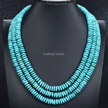 GG Jewelry 21"-25" 3 Strands Rondelle Blue Turquoise Gems Stone Necklace
GG Jewelry 21"-25" 3 Strands Rondelle Blue Turquoise Gems Stone Necklace