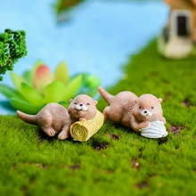 Miniaturowe wody leniwy figurka bajki mini ogród biuro w domu dekoracji salonu nowoczesne akcesoria zwierzęta żywice wystrój(China)