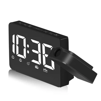 Digital Radio Alarm Clock Projection Snooze Timer Temperature LED Display USB Charge Cable FM Radio Clock Adjustable 360 Rotated
Digital Radio Alarm Clock Projection Snooze Timer Temperature LED Display USB Charge Cable FM Radio Clock Adjustable 360 Rotated