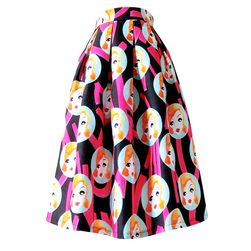 Spring Fall Winter Elegant Women Printing Colorful A-line Middle Long Skirt Free Shipping XHSD-3390
Spring Fall Winter Elegant Women Printing Colorful A-line Middle Long Skirt Free Shipping XHSD-3390