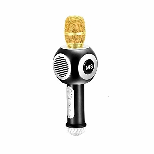 Wireless Karaoke Microphone, M8 with LED Light Built-in Bluetooth Speaker Portable Handheld Phone Microphone
Wireless Karaoke Microphone, M8 with LED Light Built-in Bluetooth Speaker Portable Handheld Phone Microphone