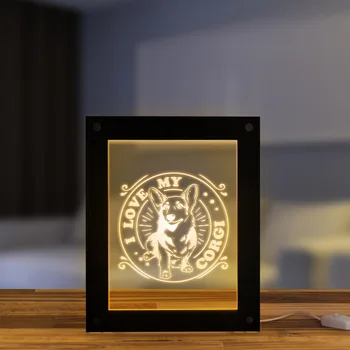 I Love My Corgi Custom LED Lighting Text Photo Frame Cardigan Welsh Corgi Personalized Laser Engraved Picture Wood Desktop Frame
I Love My Corgi Custom LED Lighting Text Photo Frame Cardigan Welsh Corgi Personalized Laser Engraved Picture Wood Desktop Frame
