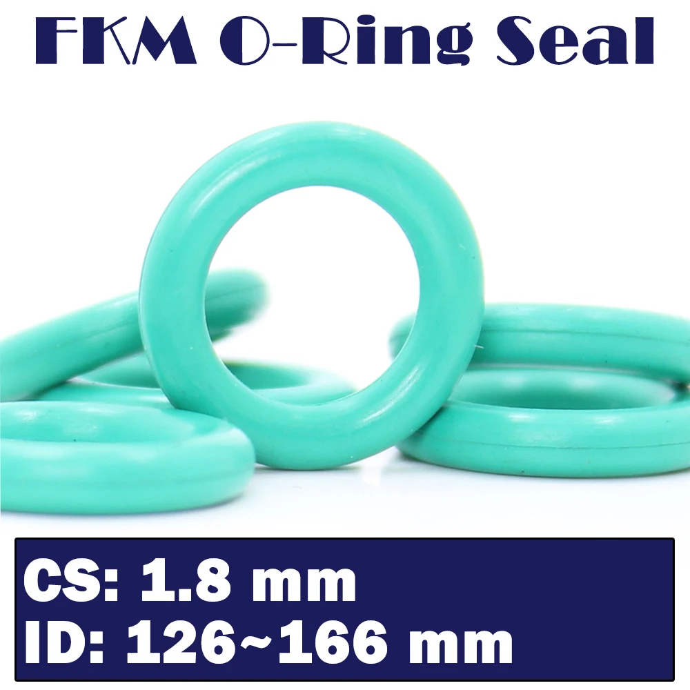 CS1.8mm FKM Rubber Ring ID 126/130/135/140/145/150/156/166*1.8 mm 5PCS O-Ring Fluorine Gasket Oil seal Green ORing
CS1.8mm FKM Rubber Ring ID 126/130/135/140/145/150/156/166*1.8 mm 5PCS O-Ring Fluorine Gasket Oil seal Green ORing
