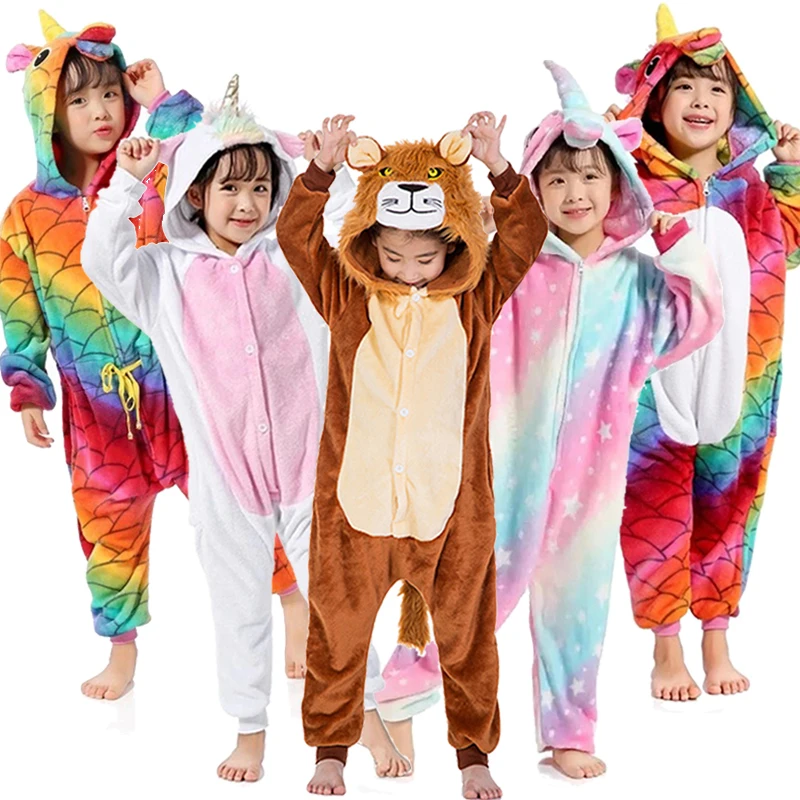 Kigurumi Boys Girls Unicorn Pajamas Animal Panda Pyjamas Onesie Kids Jumpsuit Baby Sleepwear Children Winter Sleepers Overalls
Kigurumi Boys Girls Unicorn Pajamas Animal Panda Pyjamas Onesie Kids Jumpsuit Baby Sleepwear Children Winter Sleepers Overalls