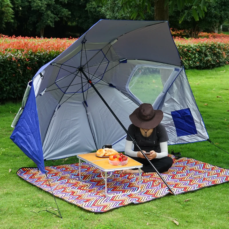 

Outdoor Camping Fishing Hiking Umbrella Portable Sun Shelter Beach Tent Summer Easy Setup Awning Shade Anti-UV Canopy HW188