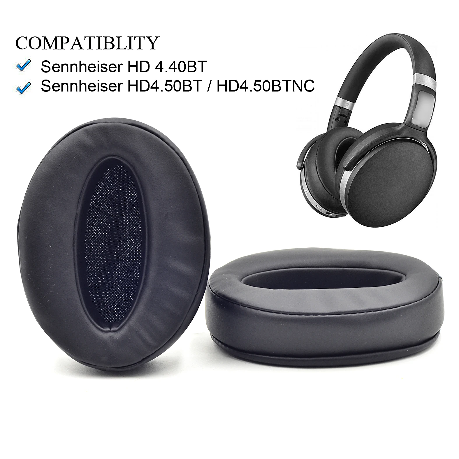 Thick Foam Ear Pads Cushion For Sennheiser HD 4.50 BTNC HD 4.40 BT Headphones 