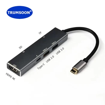 TRUMSOON Type C to HDMI 4K USB C SD TF Card Reader USB 3.0 2.0 Adapter for Macbook Samsung S9 Dex Huawei P20 Dock TV Monitor
TRUMSOON Type C to HDMI 4K USB C SD TF Card Reader USB 3.0 2.0 Adapter for Macbook Samsung S9 Dex Huawei P20 Dock TV Monitor