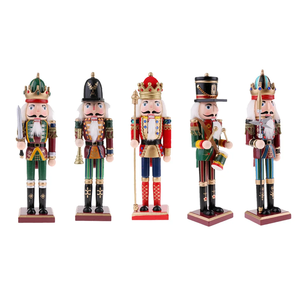 5Pcs Assorted Nutcrackers Ornaments, Nutcracker Figures Christmas Decorations for Xmas Tree, Table Decor 30cm
5Pcs Assorted Nutcrackers Ornaments, Nutcracker Figures Christmas Decorations for Xmas Tree, Table Decor 30cm
