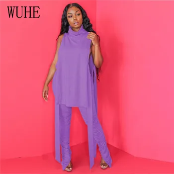 WUHE Women Two Piece Stacked Leggings Jumpsuit Sexy Solid Side Hollow Out Turtleneck Backless Ruched Sweatpants Bodycon Rompers
WUHE Women Two Piece Stacked Leggings Jumpsuit Sexy Solid Side Hollow Out Turtleneck Backless Ruched Sweatpants Bodycon Rompers