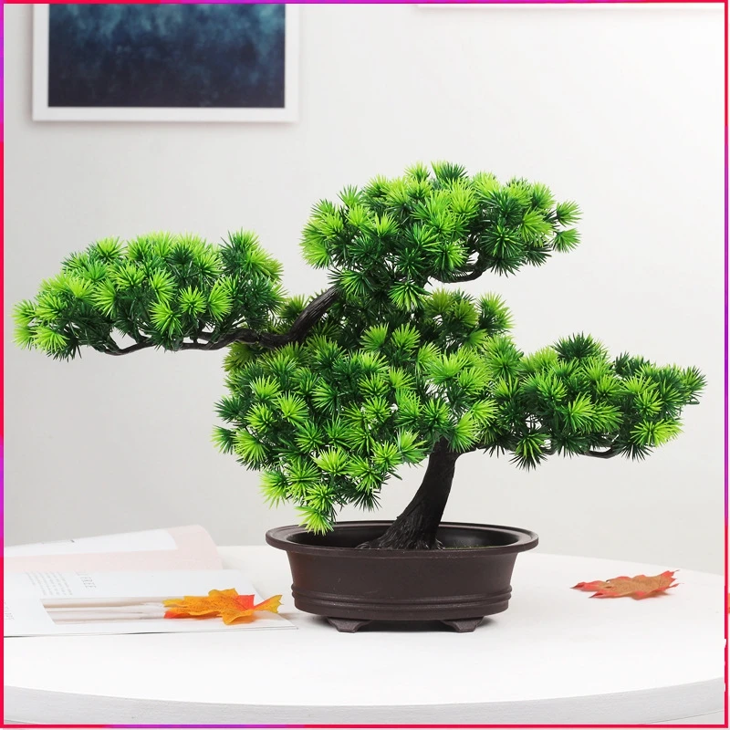 Artifical Fake Flowers Potted Ornaments Larger Welcome Pine Plastic Simulation Big Bonsai For Indoor Home Green Plants Decor
Artifical Fake Flowers Potted Ornaments Larger Welcome Pine Plastic Simulation Big Bonsai For Indoor Home Green Plants Decor