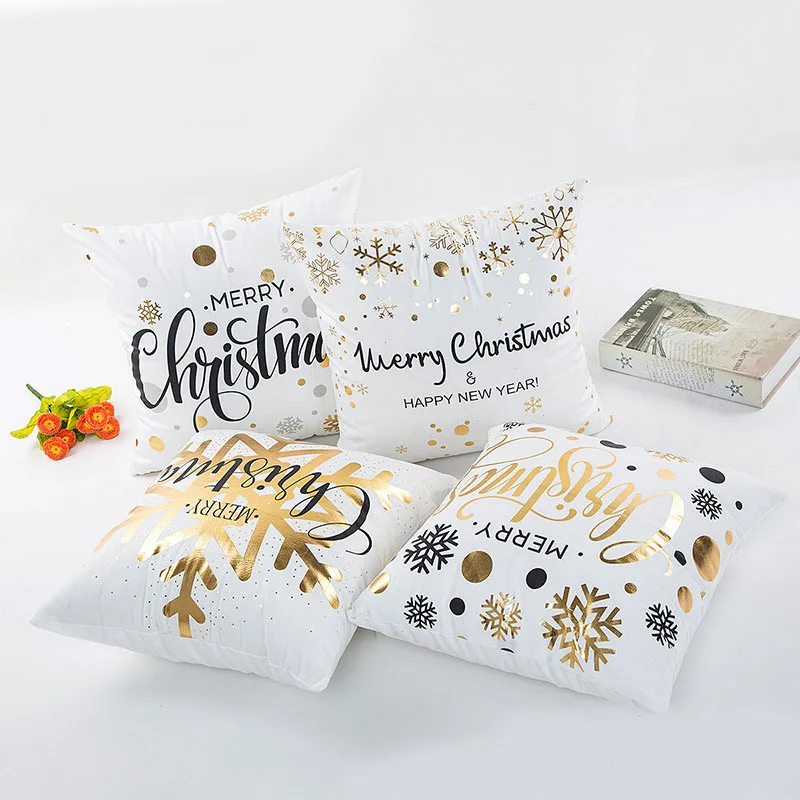 Pillow case 45 * 45 white gold-tone Christmas decorative pillowcase Modern minimalist super soft short plush square pillowcase
Pillow case 45 * 45 white gold-tone Christmas decorative pillowcase Modern minimalist super soft short plush square pillowcase