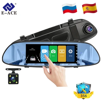 E-ACE Car DVR FHD 1080P 7.0 Inch Video Recorder Mirror Camera Dual Lens with Rear View Camera Auto Registrator Dash Cam
E-ACE Car DVR FHD 1080P 7.0 Inch Video Recorder Mirror Camera Dual Lens with Rear View Camera Auto Registrator Dash Cam