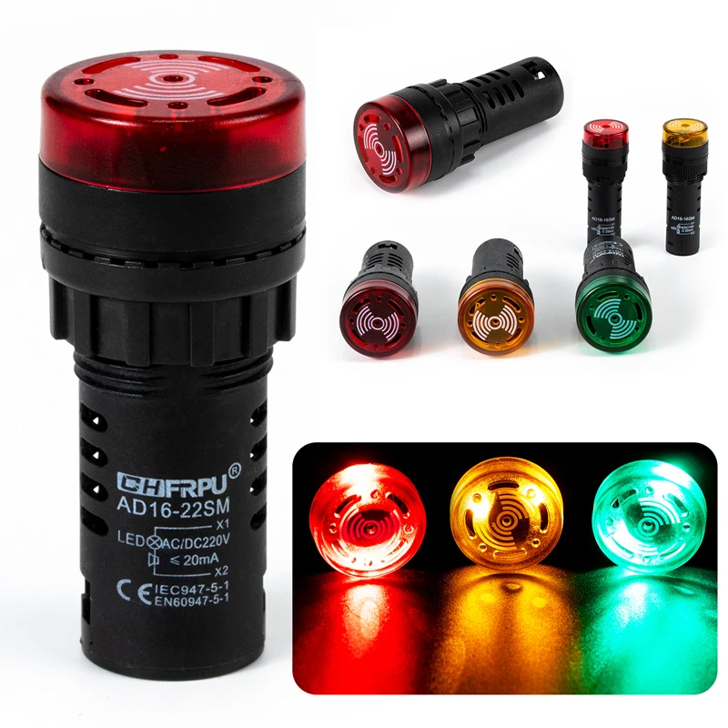Flash led alarm indicator light buzzer AD16-22SM (AD16-16SM)with Flash Signal Light LED Buzzer siren With Screw Terminal
Flash led alarm indicator light buzzer AD16-22SM (AD16-16SM)with Flash Signal Light LED Buzzer siren With Screw Terminal