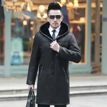 Leather Jacket Men Sheep Shearing Winter Coat Men Real Fur Coat Sheepskin Mens Leather Jacket Jaqueta De Couro P1268-1 YY948 
Leather Jacket Men Sheep Shearing Winter Coat Men Real Fur Coat Sheepskin Mens Leather Jacket Jaqueta De Couro P1268-1 YY948