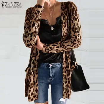 Sexy Leopard Print Cardigans Women's Casual Blouse 2020 ZANZEA Fashion Open Front Outwear Female Long Sleeve Shirt Plus Size Top
Sexy Leopard Print Cardigans Women's Casual Blouse 2020 ZANZEA Fashion Open Front Outwear Female Long Sleeve Shirt Plus Size Top