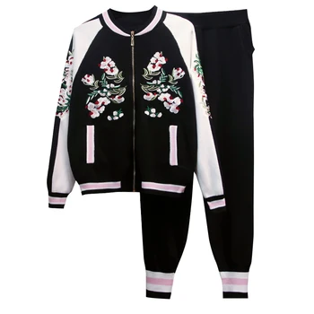 HIGH STREET New Stylish 2020 Runway Suit Set Women's Flowers Embroidery Zip Bomber Jacket Pants Set
HIGH STREET New Stylish 2020 Runway Suit Set Women's Flowers Embroidery Zip Bomber Jacket Pants Set