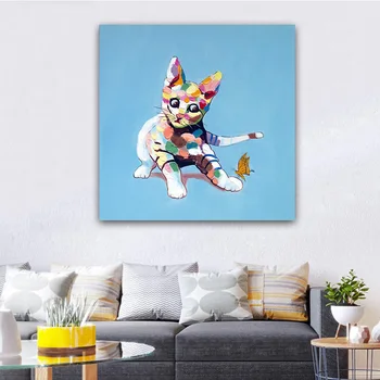 Hand painted High Quality animal Oil Canvas Painting Wall Art Picture kitty cat home Decor painting on canvas
Hand painted High Quality animal Oil Canvas Painting Wall Art Picture kitty cat home Decor painting on canvas