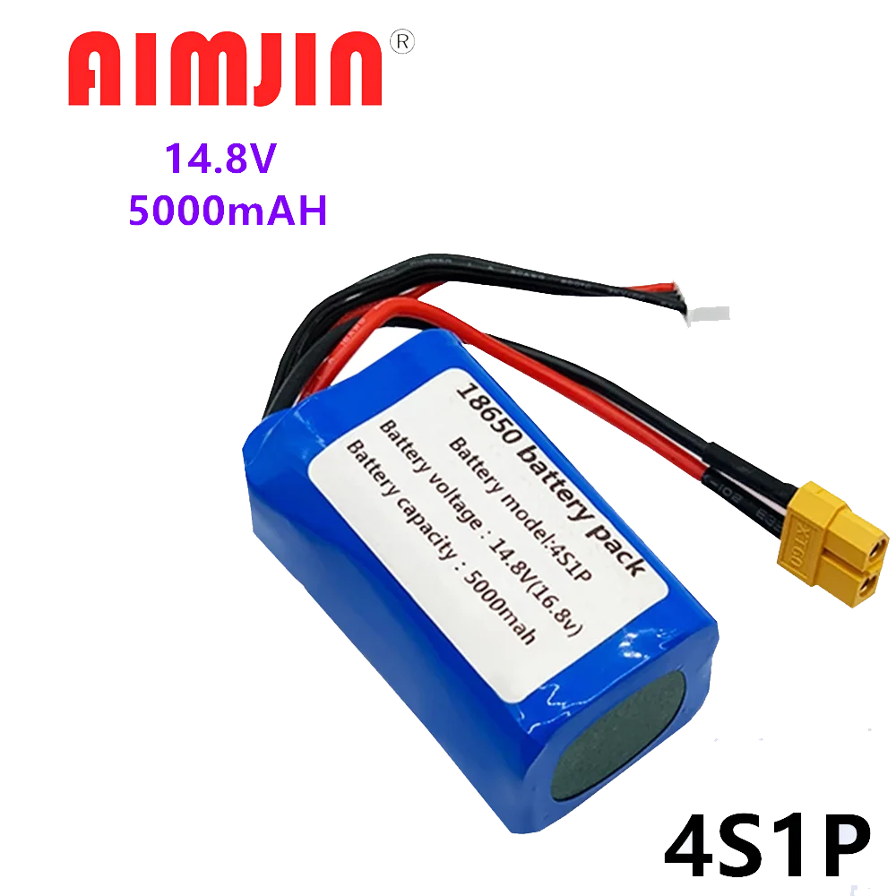 Newest 4S1P 14.8V 5Ah 16.8V High Capacity UAV Rechargeable Li-ion Battery for Various RC Airplane Quadrotor Etc XH2.54-5P XT60
Newest 4S1P 14.8V 5Ah 16.8V High Capacity UAV Rechargeable Li-ion Battery for Various RC Airplane Quadrotor Etc XH2.54-5P XT60