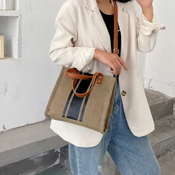 Contrast Color Crossbodys For Women 2020 New Designer Casual Canvas Large Capacity Shoulder Bags Female Simple Travel Bag
Contrast Color Crossbodys For Women 2020 New Designer Casual Canvas Large Capacity Shoulder Bags Female Simple Travel Bag