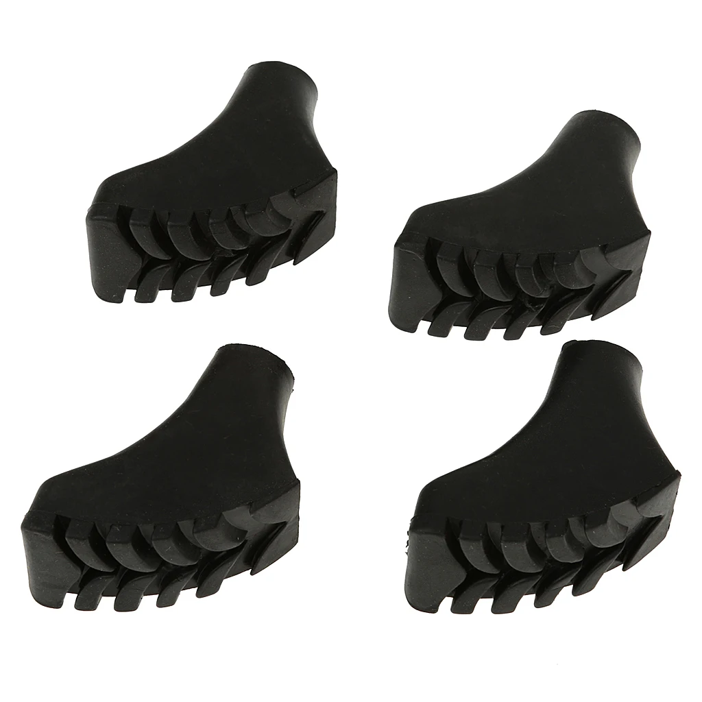 4x Walking Asphalt Pads Replacement Feet Walking Sticks Trekking Sticks Rubber Buffers