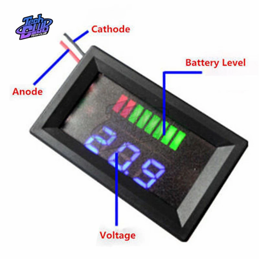 12V ACID Lead Lead-acid Battery Charge Level Indicator Digital Lithium Battery Capacity Tester Car Voltage Display Blue
12V ACID Lead Lead-acid Battery Charge Level Indicator Digital Lithium Battery Capacity Tester Car Voltage Display Blue