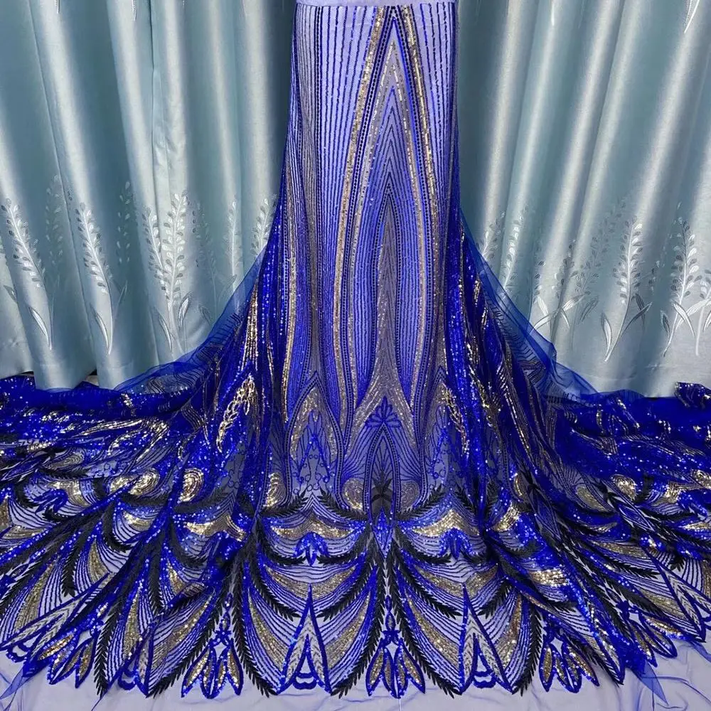 Blue African Lace Fabric 2020 High Quality Sequins Sequence Embroidery Nigerian Lace Fabrics For Women French Mesh Lace Fabrics
Blue African Lace Fabric 2020 High Quality Sequins Sequence Embroidery Nigerian Lace Fabrics For Women French Mesh Lace Fabrics