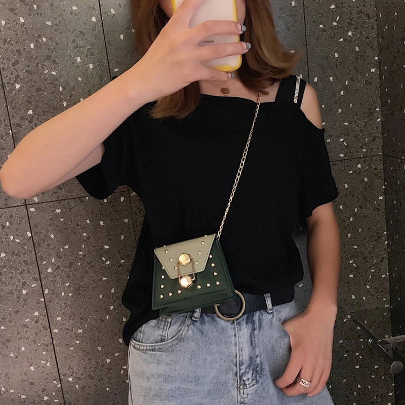 Korean Fashion Scrub Rivet Bag High Quality PU Leather Wild Single Shoulder Diagonal Portable Small Bag Female Mini Bag purse
Korean Fashion Scrub Rivet Bag High Quality PU Leather Wild Single Shoulder Diagonal Portable Small Bag Female Mini Bag purse