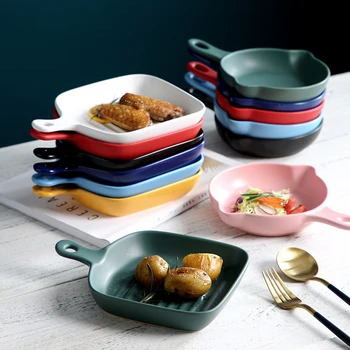 1pcs Baking Dishes Pans Kitchen Round Square Shape With Handle Ceramic Non-stick Base Baking Tray High Temperature Oven Plate
1pcs Baking Dishes Pans Kitchen Round Square Shape With Handle Ceramic Non-stick Base Baking Tray High Temperature Oven Plate